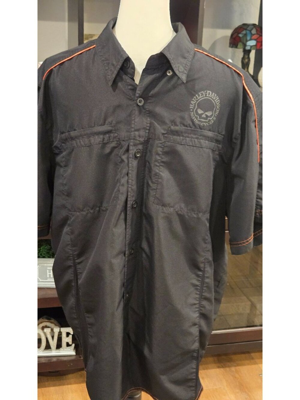 Harley-Davidson Men’s Performance Vented Button Down XL Willie G Skull